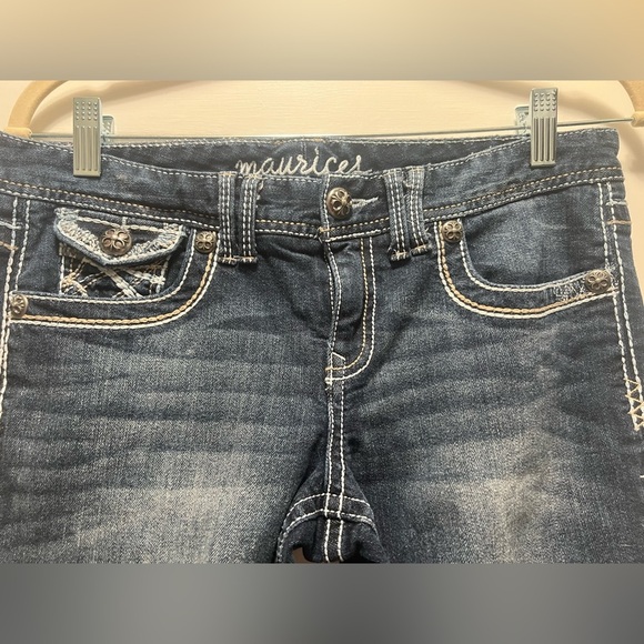 Maurice’s Denim Blue Jean Capri Pants size 7/8 - Picture 2 of 4